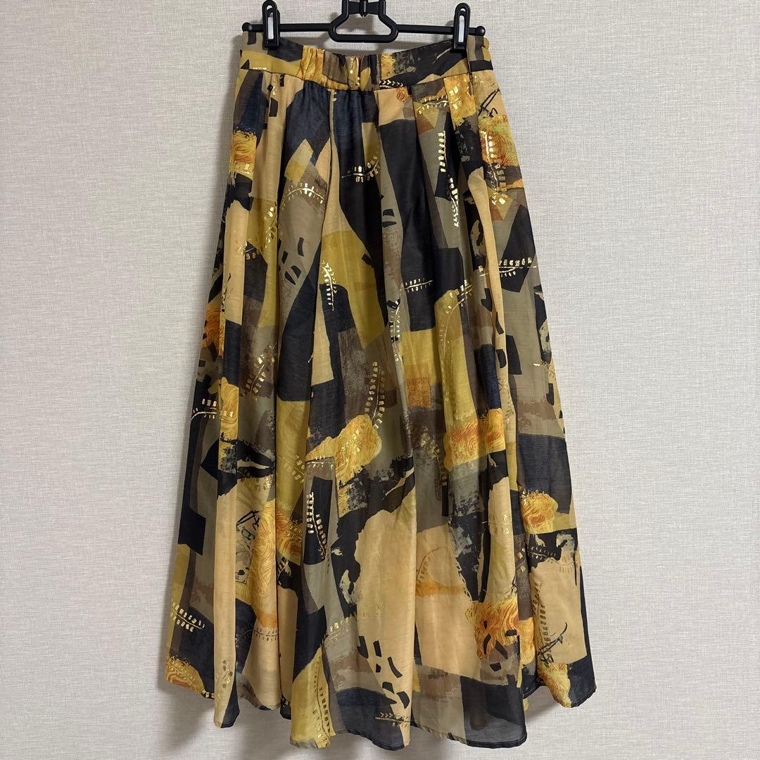 スカート Ameri VINTAGE EMILIE TUCK FLARED SKIRT