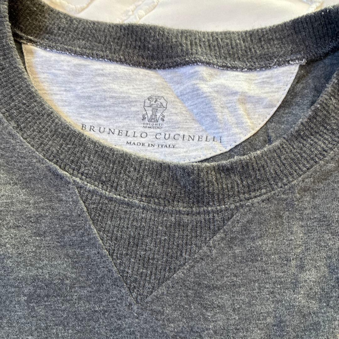 BRUNELLO CUCINELLI ネック Tシャツ 長袖 グレー
