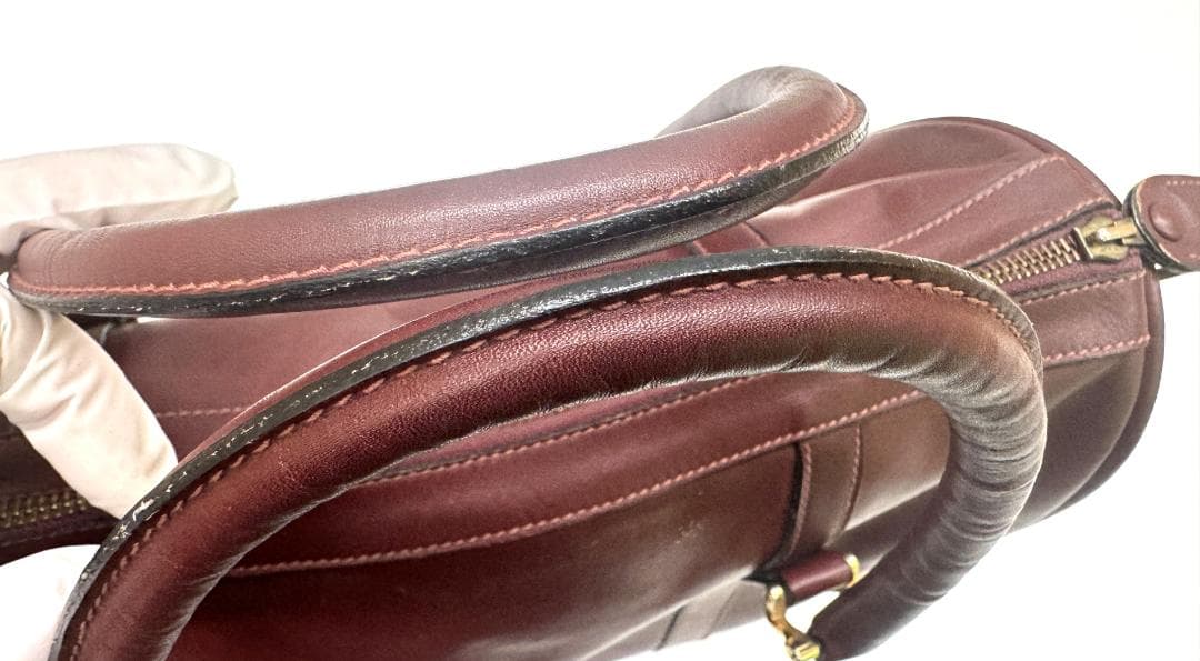 ★Cartier　カルティエ　マストライン ボストンバッグ ボルドー 鍵つき