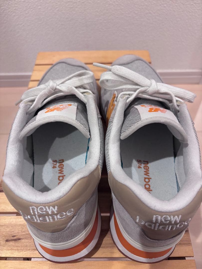 New Balance ML574 グレー/オレンジ