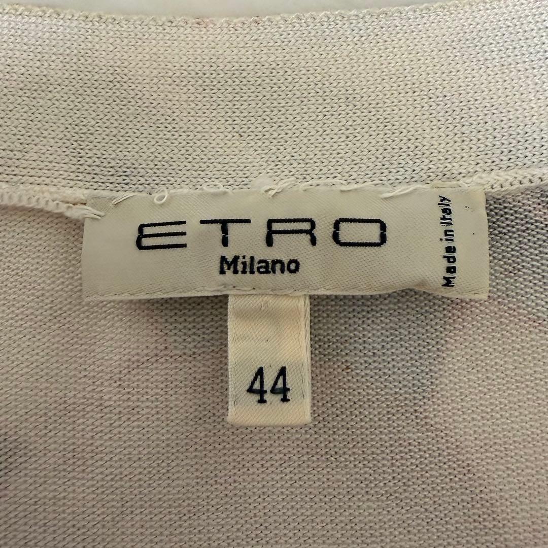 【ETRO エトロ】ロングカーディガン 総柄 シルク混 イタリヤ製 マルチカラー