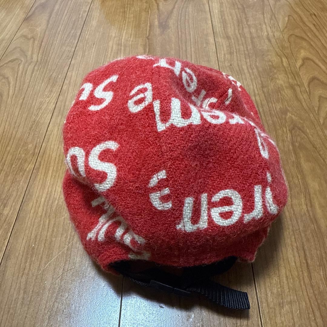 Supreme×HARRIS TWEED Camp Cap Red