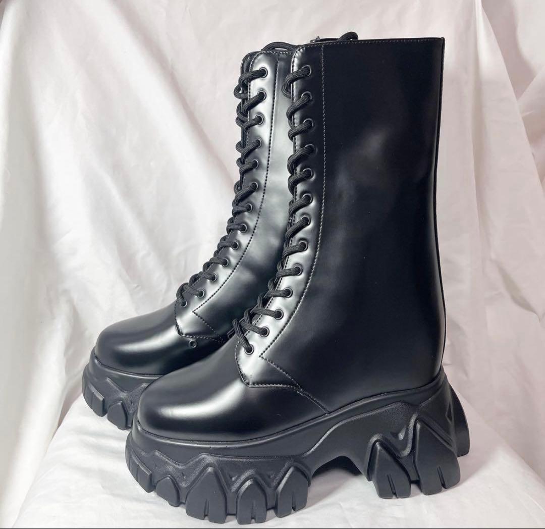 厚底ブーツ シークレットシューズ ＋18cm (24.5cm)