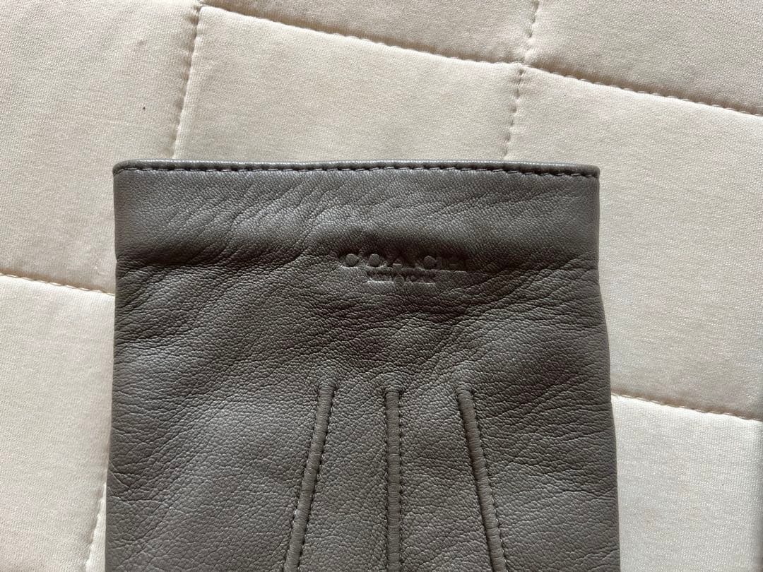 【！SALE！】COACH コーチ メンズ 革手袋 手袋 羊革 毛100%