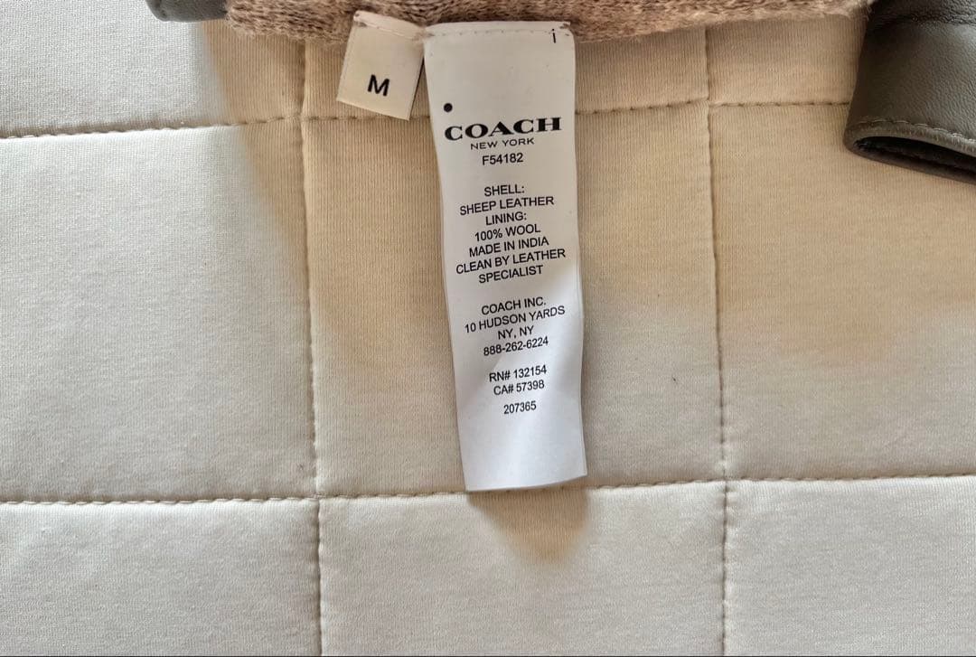 【！SALE！】COACH コーチ メンズ 革手袋 手袋 羊革 毛100%