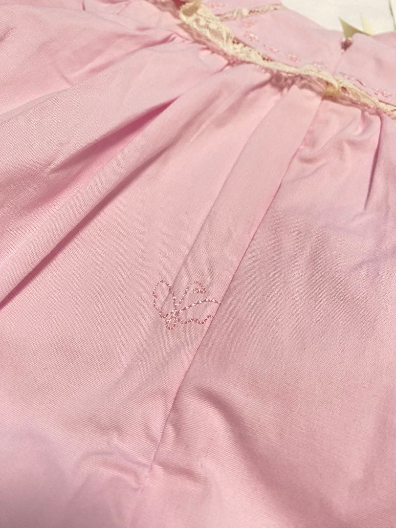 【新品】Dondolo ドンドロ　刺繍とレースの繊細ワンピース　2T