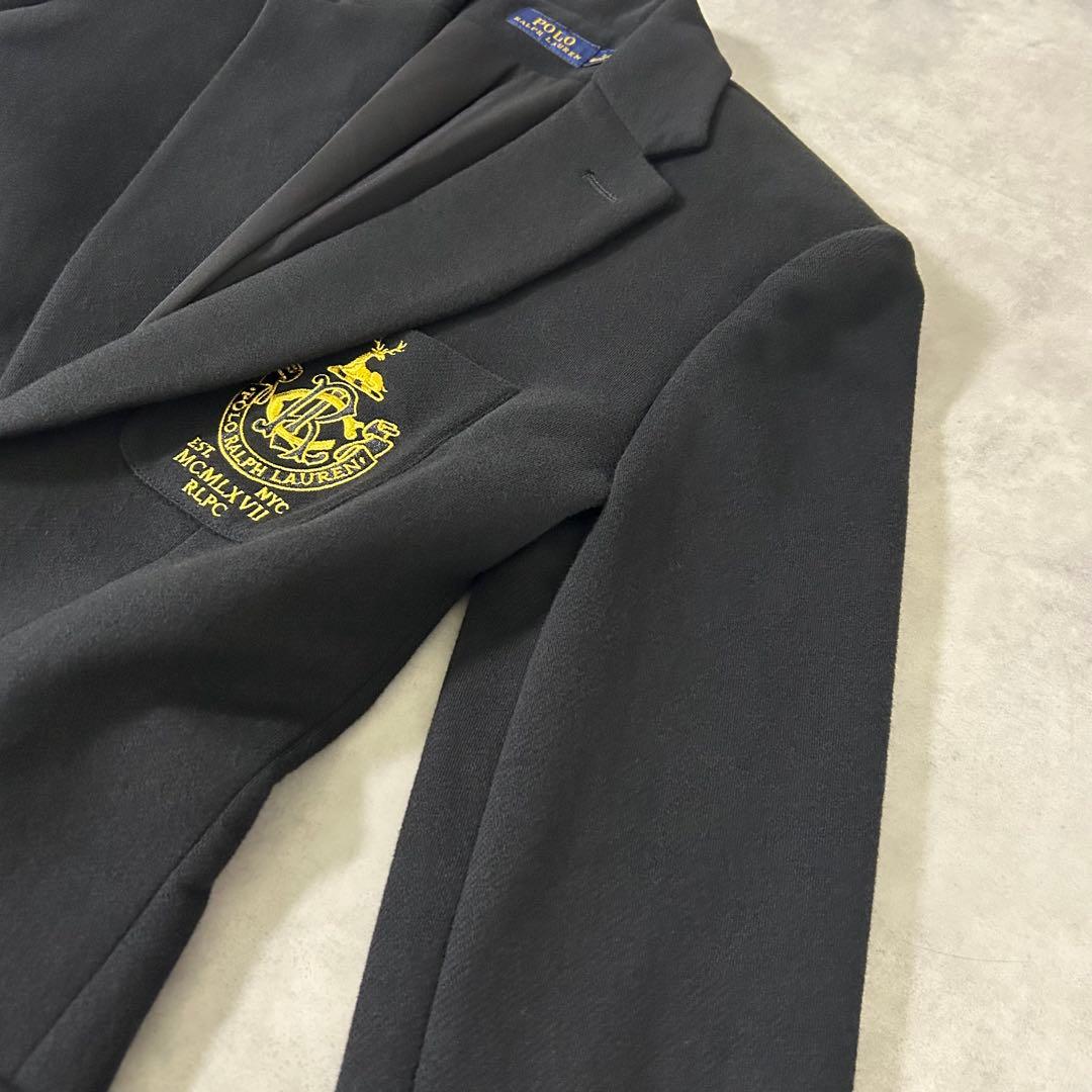 【POLO RALPH LAUREN】金ボタンブレザー 0号 ブラック XS相当