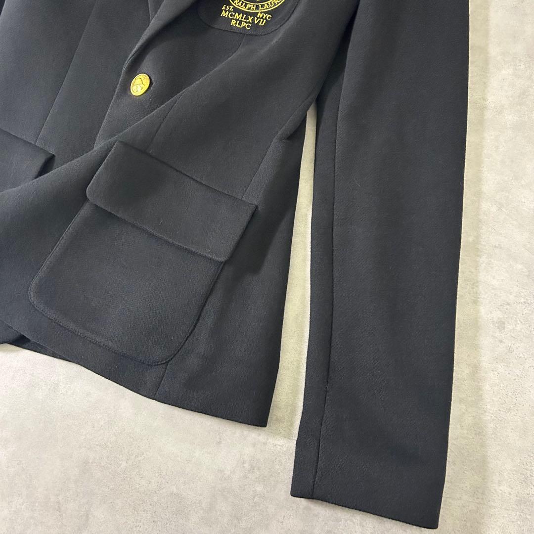 【POLO RALPH LAUREN】金ボタンブレザー 0号 ブラック XS相当