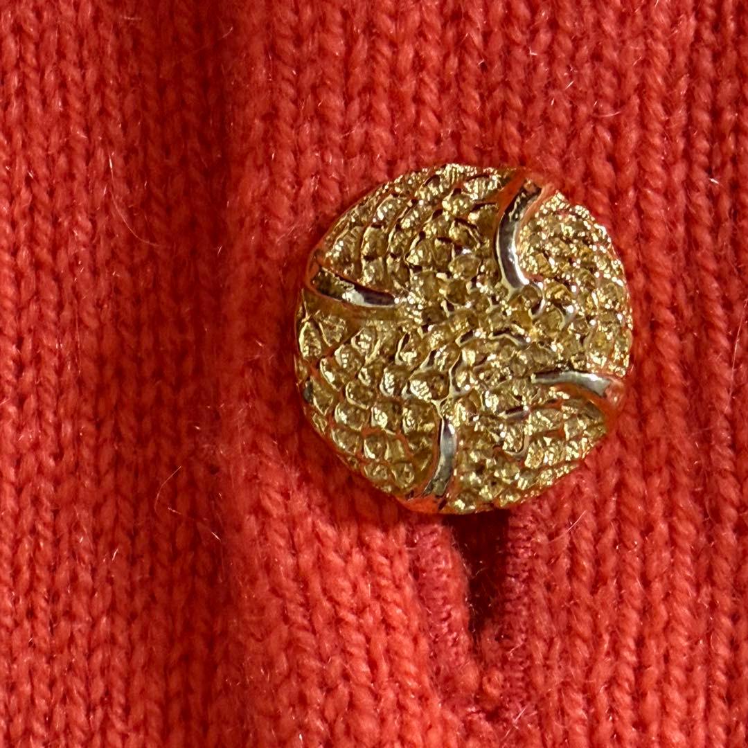 美品　バランタイン　カシミヤ100% カーディガン　金ボタン　希少カラー
