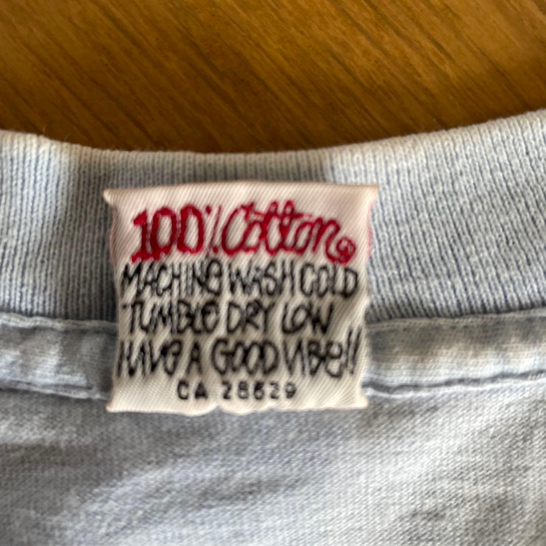 OLD STUSSY 90年台 前期白タグ水色Tシャツ XLサイズ