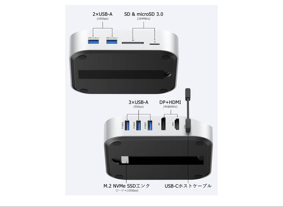 Macmini M4＋Magic Keyboard ＋ドッキングステーション