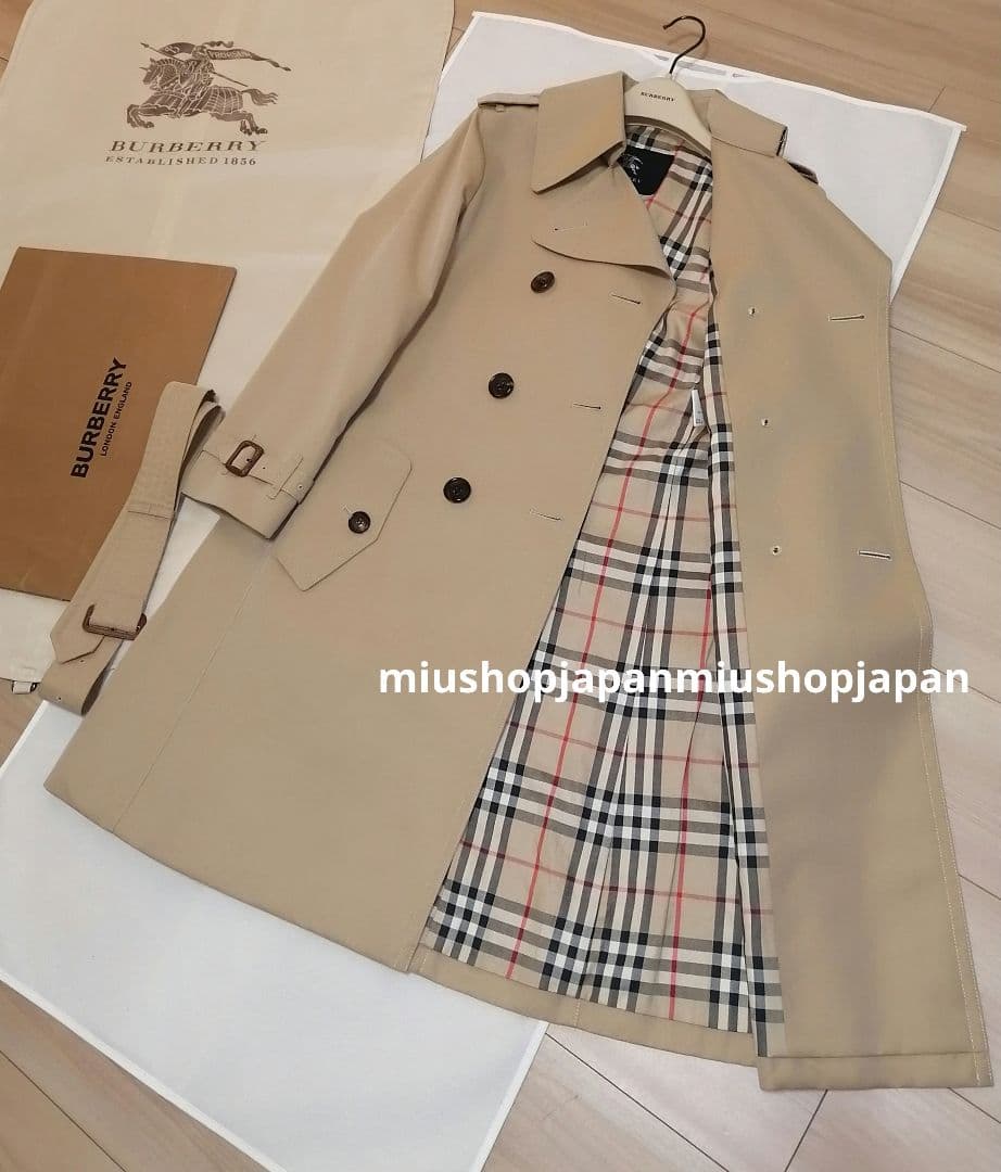 本物上質●40サイズ バーバリー トレンチコート BURBERRY　ハニー