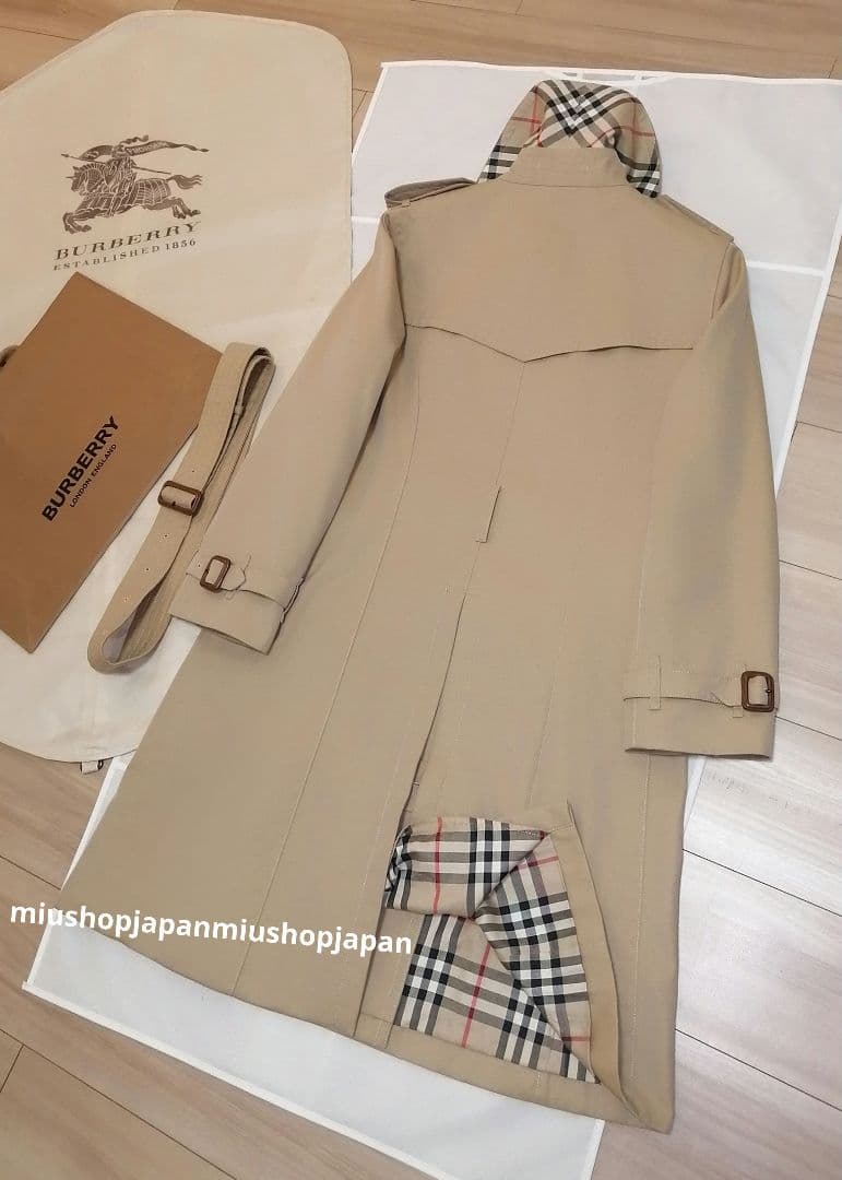 本物上質●40サイズ バーバリー トレンチコート BURBERRY　ハニー