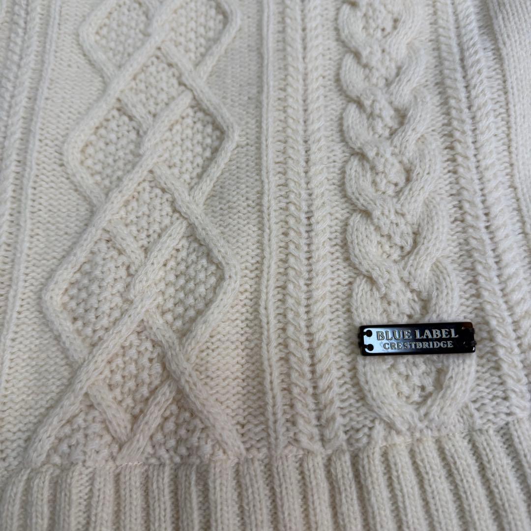 【美品】BLUE LABEL CRESTBRIDGE ケーブルニットワンピース