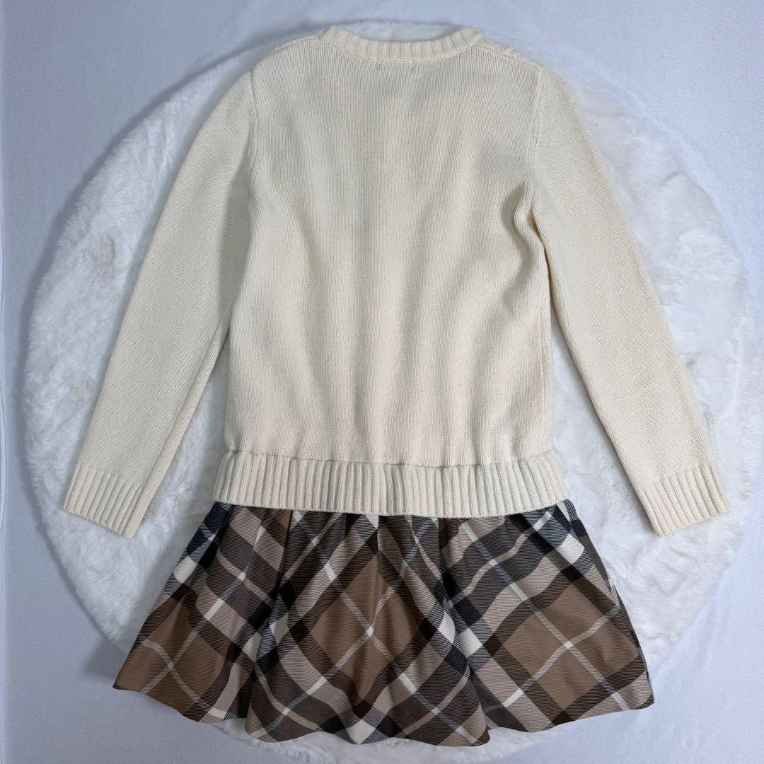 【美品】BLUE LABEL CRESTBRIDGE ケーブルニットワンピース