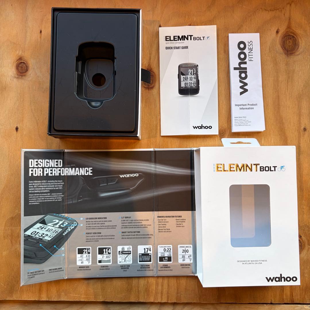 Wahoo ELEMNT BOLT GPSサイコン・マウント・スピードセンサー