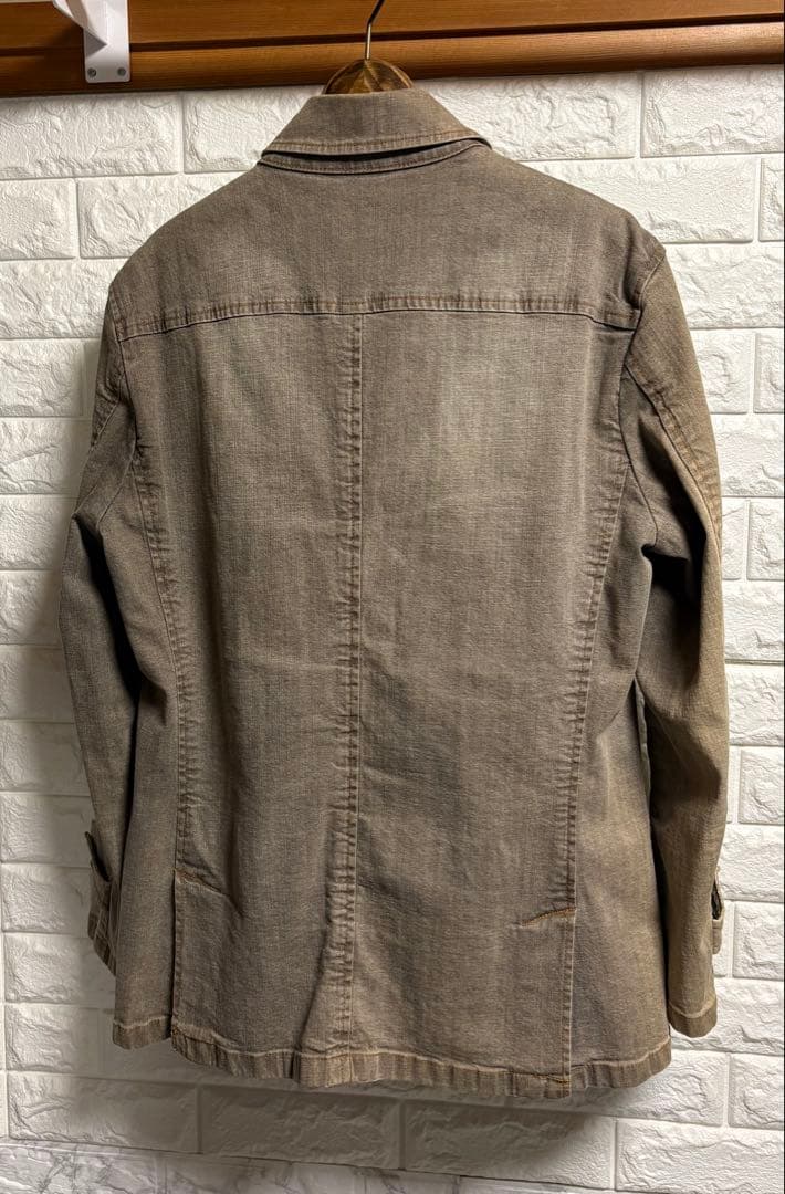 BURBERRYバーバリーブラックレーベルストレッチデニムカバーオールMユーズド