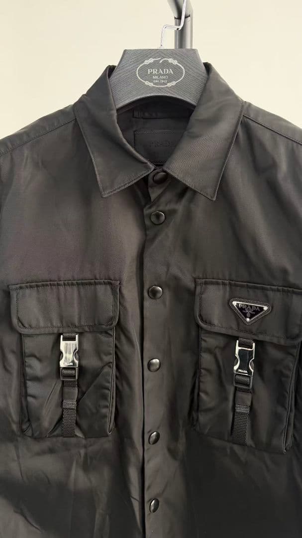 PRADA プラダ ブラック ポケット付きシャツジャケット 新品同様