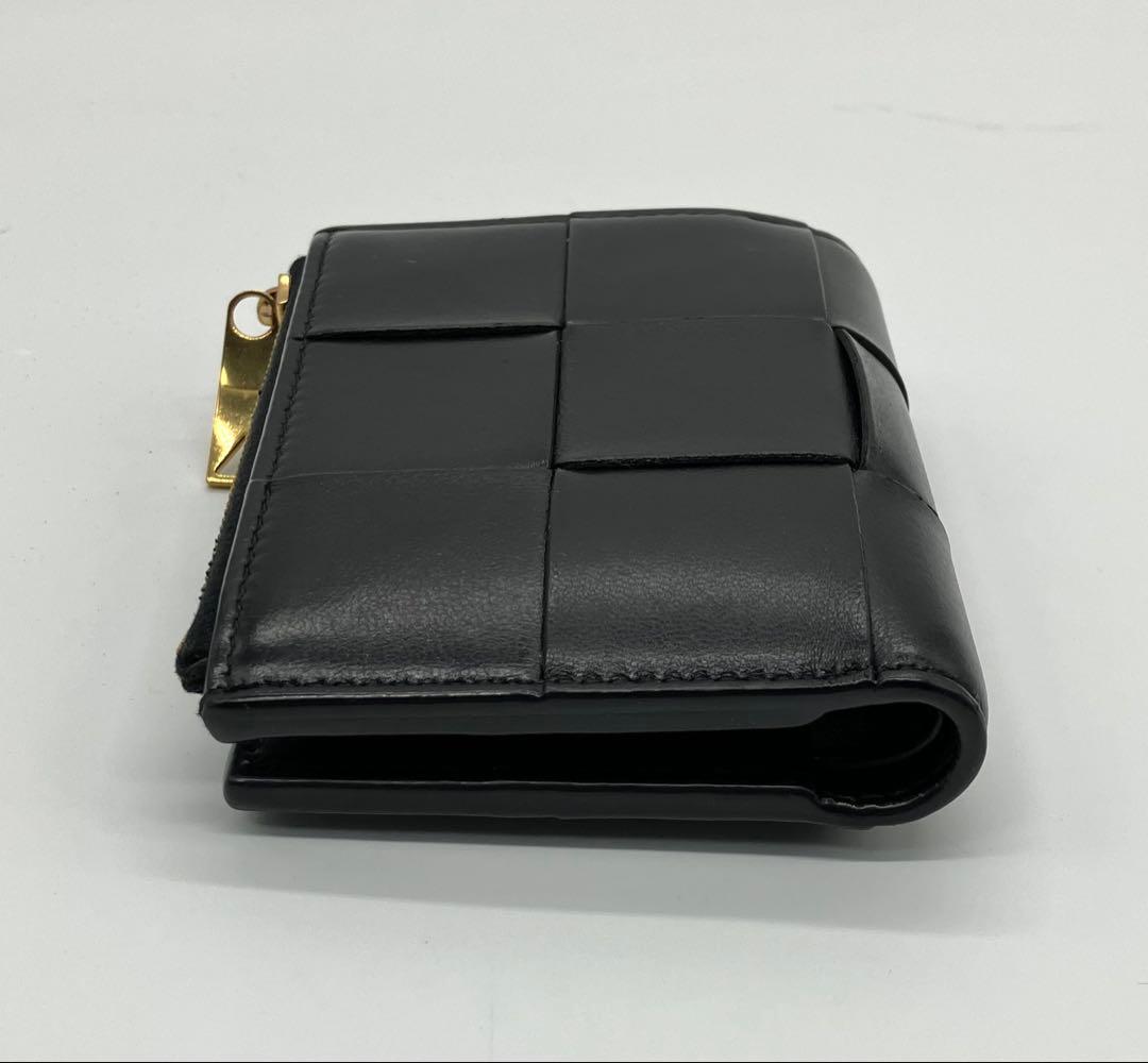 ⭐️極美品 ボッテガ ヴェネタ カセット イントレチャート 二つ折り財布 ブラック