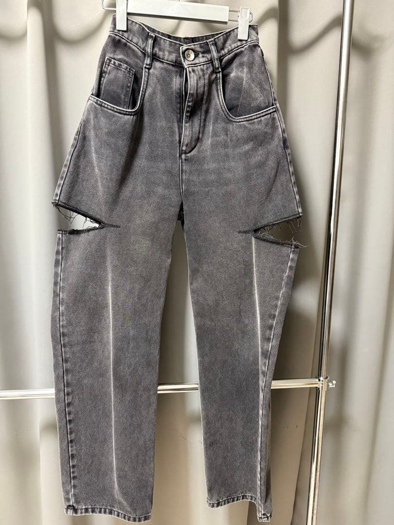 最安値✨maison margiela スラッシュ ブラック デニム 36