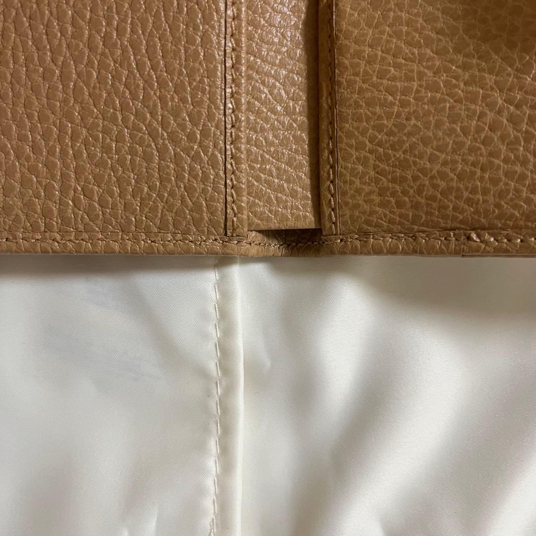 グッチ GUCCI 財布 二つ折り ミニ財布 ミニウォレット レザー ベージュ