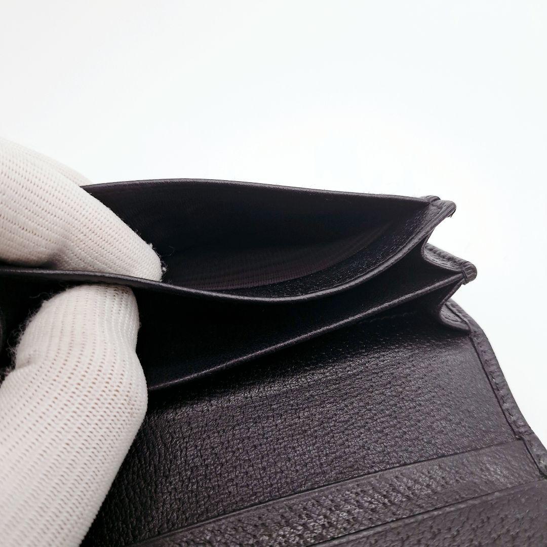 【美品】GUCCI 名刺入れ 黒 GGパターン キャンバス/レザー