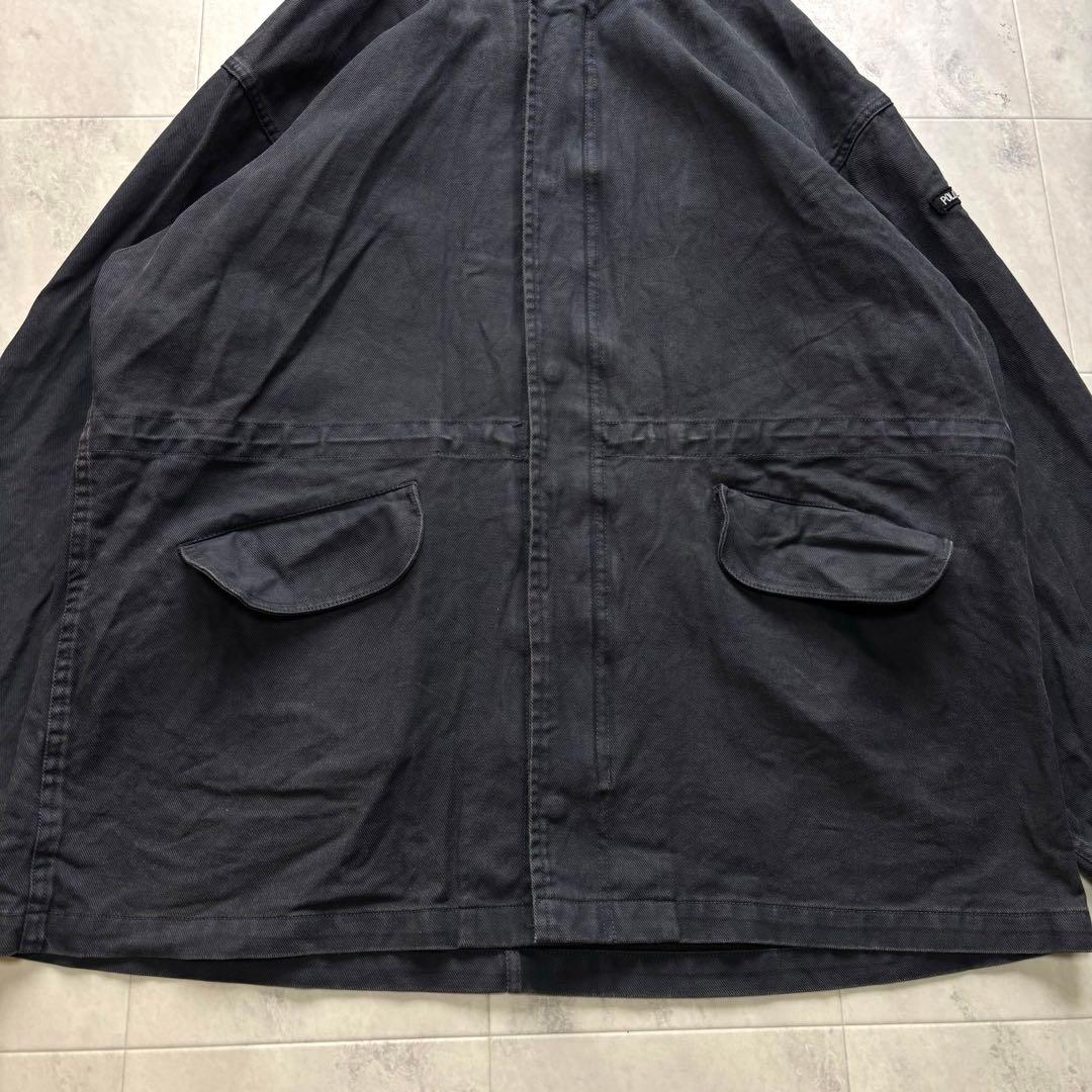 【90s】Ralph Lauren black denim mods coat