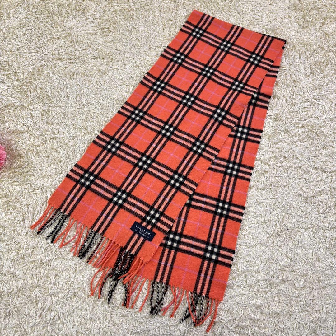 大人気　希少カラー　バーバリーロンドン　高品質　カシミヤ100% マフラー
