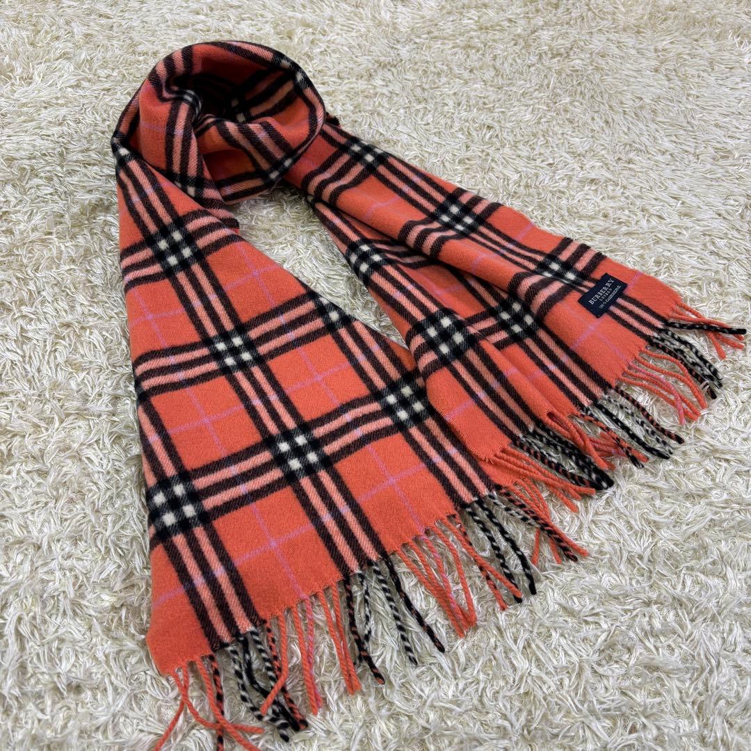 大人気　希少カラー　バーバリーロンドン　高品質　カシミヤ100% マフラー