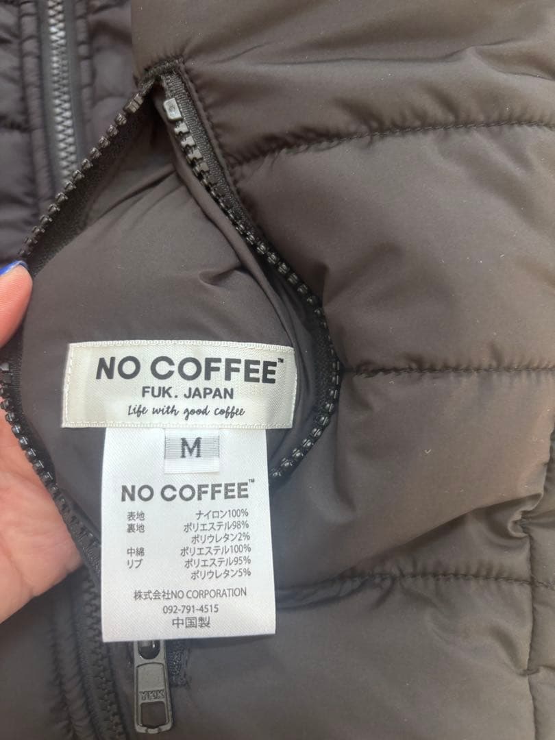 CLUBHAUS NO COFFEE ブラックダウンベスト メンズ