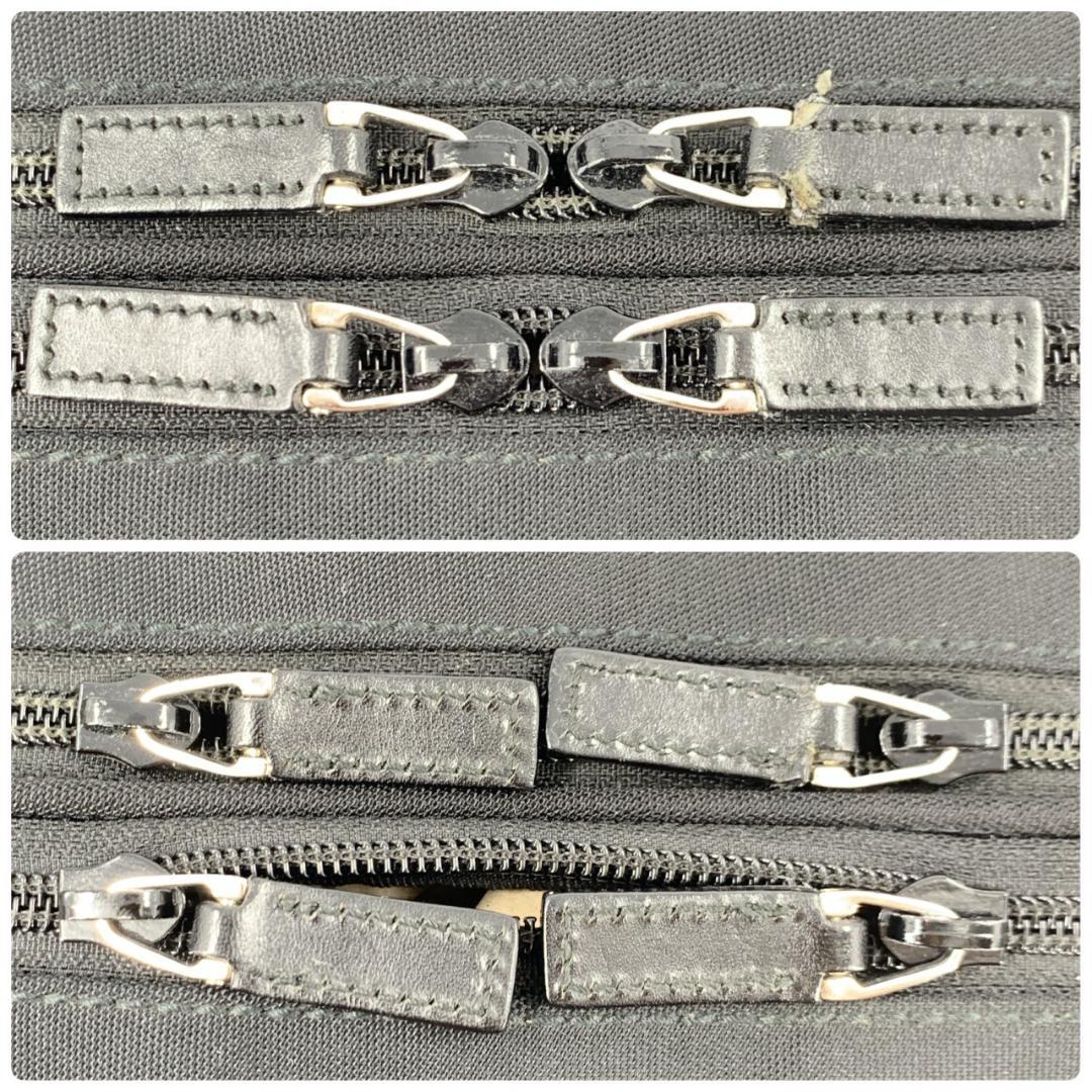 グッチ 2way ボストンバッグ ショルダーバッグ ナイロンキャンバス ブラック