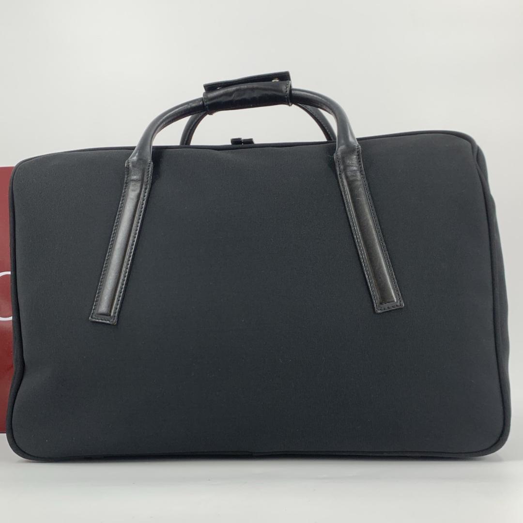 グッチ 2way ボストンバッグ ショルダーバッグ ナイロンキャンバス ブラック