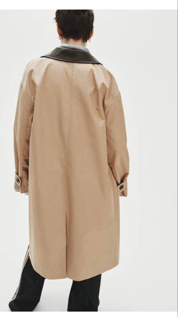 今期/レザートレンチコート/beige/XL/新品未使用