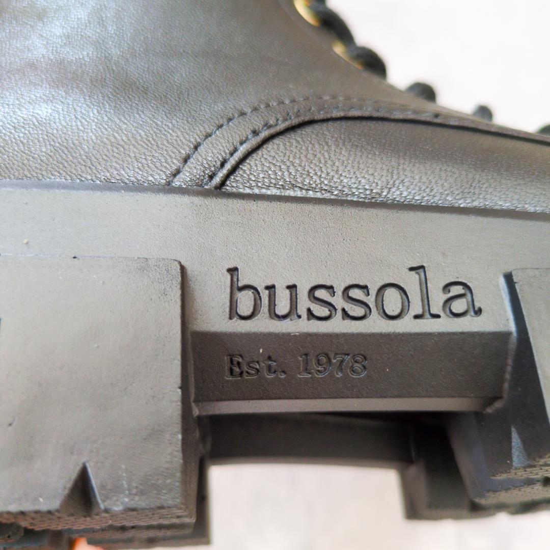 ​【新品】busola ブソラ 撥水 山羊革 レースアップブーツ 厚底 38