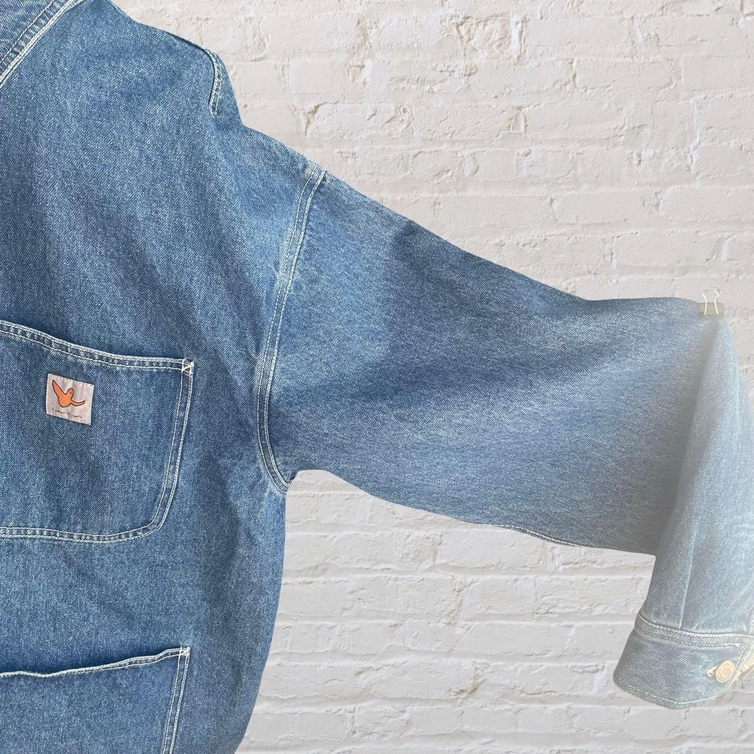 Mark Gonzales デニムジャケット バックロゴ 刺繍 カバーオール