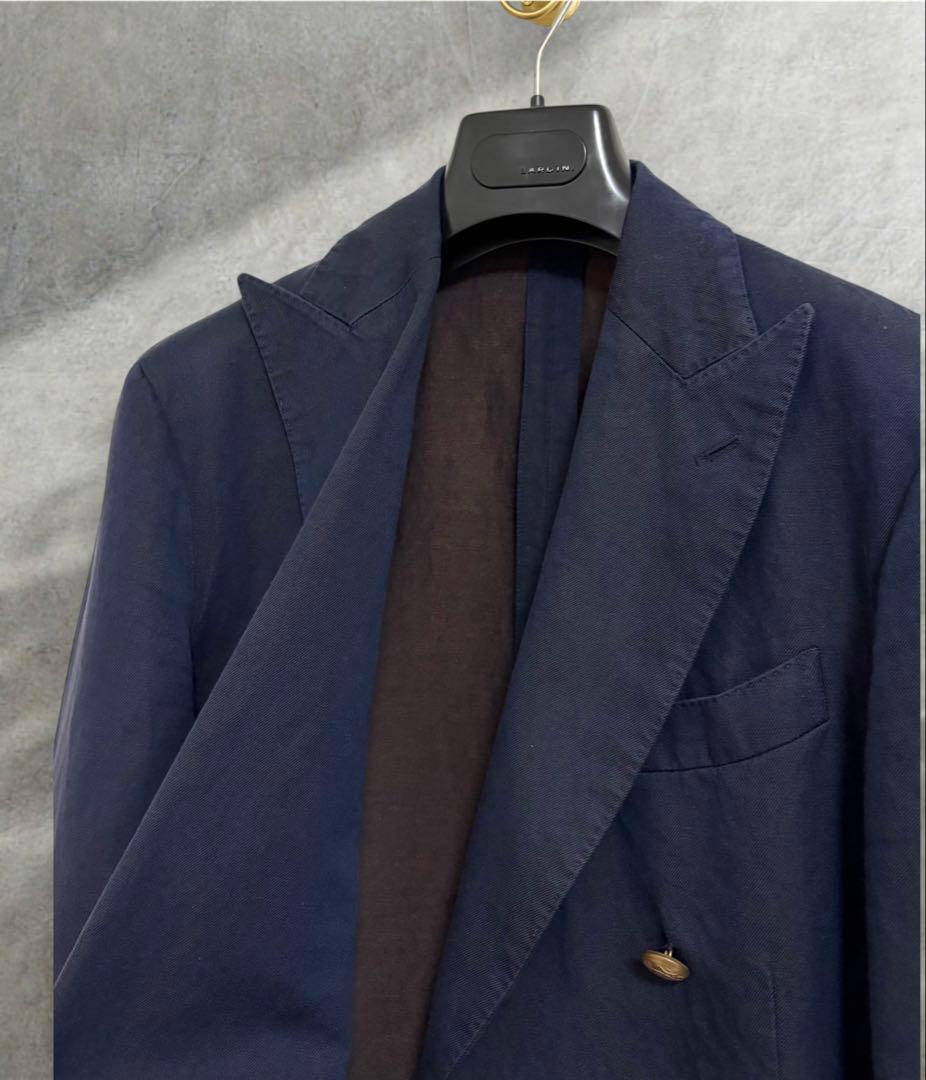 たかなし様ラルディーニ 48 ダブル ジャケット ネイビー LARDINI