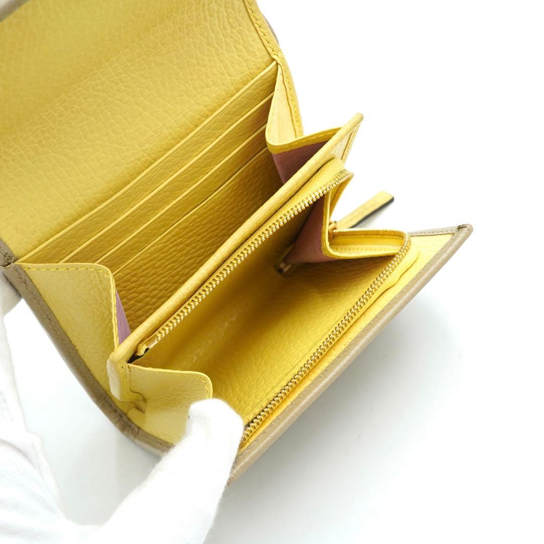 ✨未使用展示品・箱付き✨　GUCCI ミニ財布　マーモント　バイカラー　GGロゴ