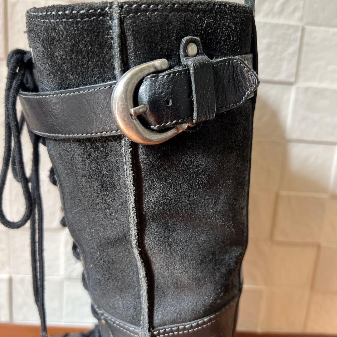 Timberland レースアップ ロングブーツ　黒