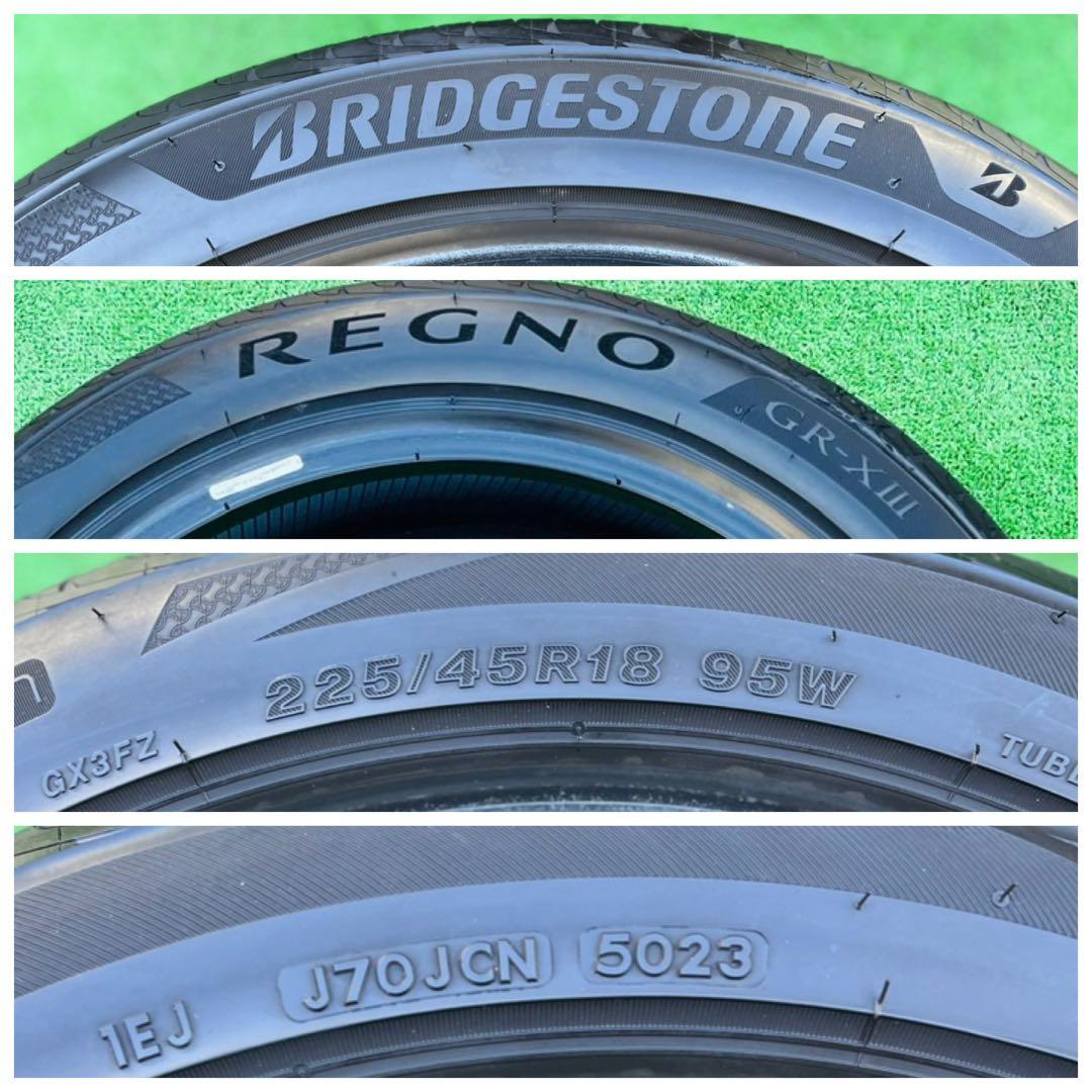 225/45 R18 BRIDGESTONE REGNOラジアルタイヤ2023年