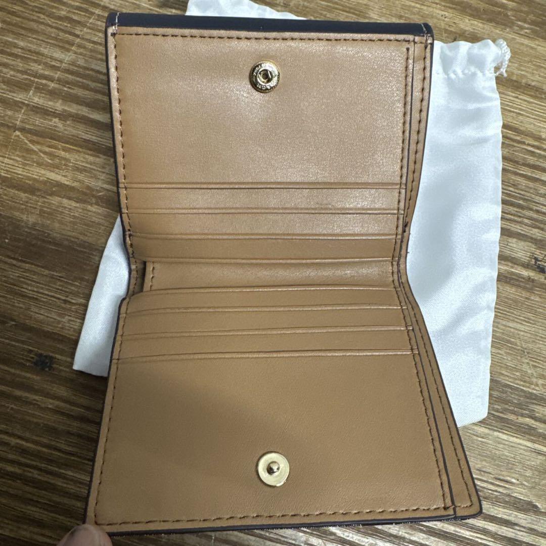 【未使用品】COACH コーチ スモール シグネチャー 二つ折り財布 ネイビー