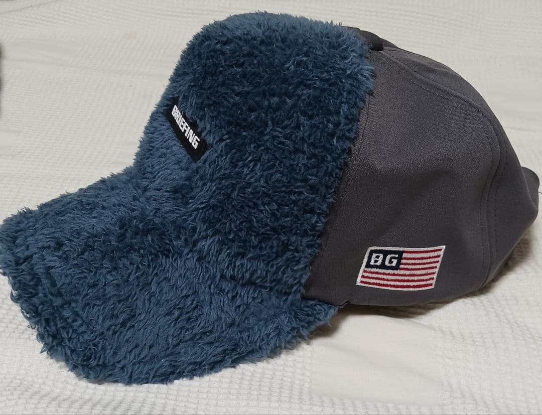 ブリーフィング　フリースキャップ　ブルーグレー　試着のみ　冬ゴルフCAP