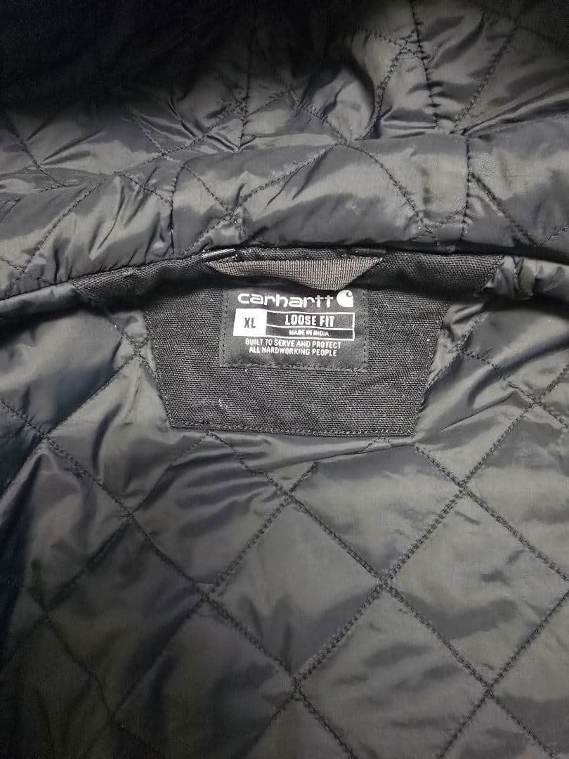 Carhartt　フーデッドブルゾン キルティングダックアクティブジャケットXL