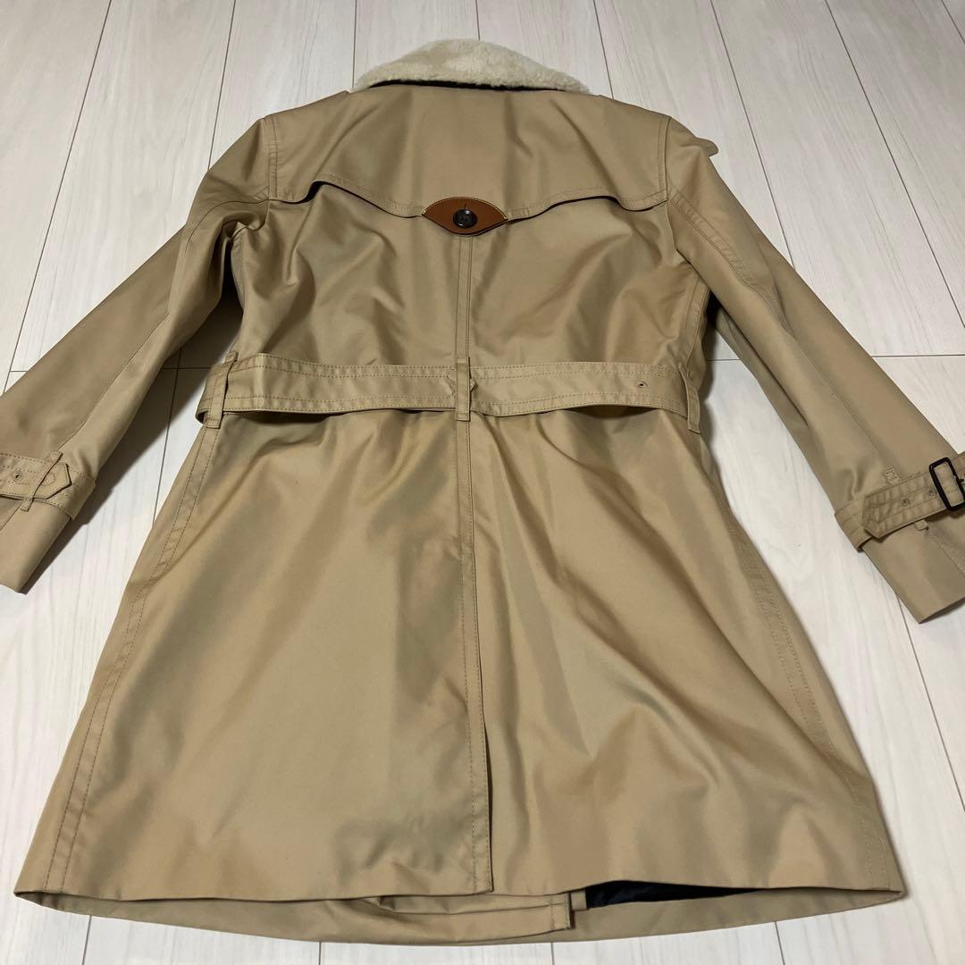 COACH トレンチコート 3wayベージュ／ラム ファー／ウール70 ライナー