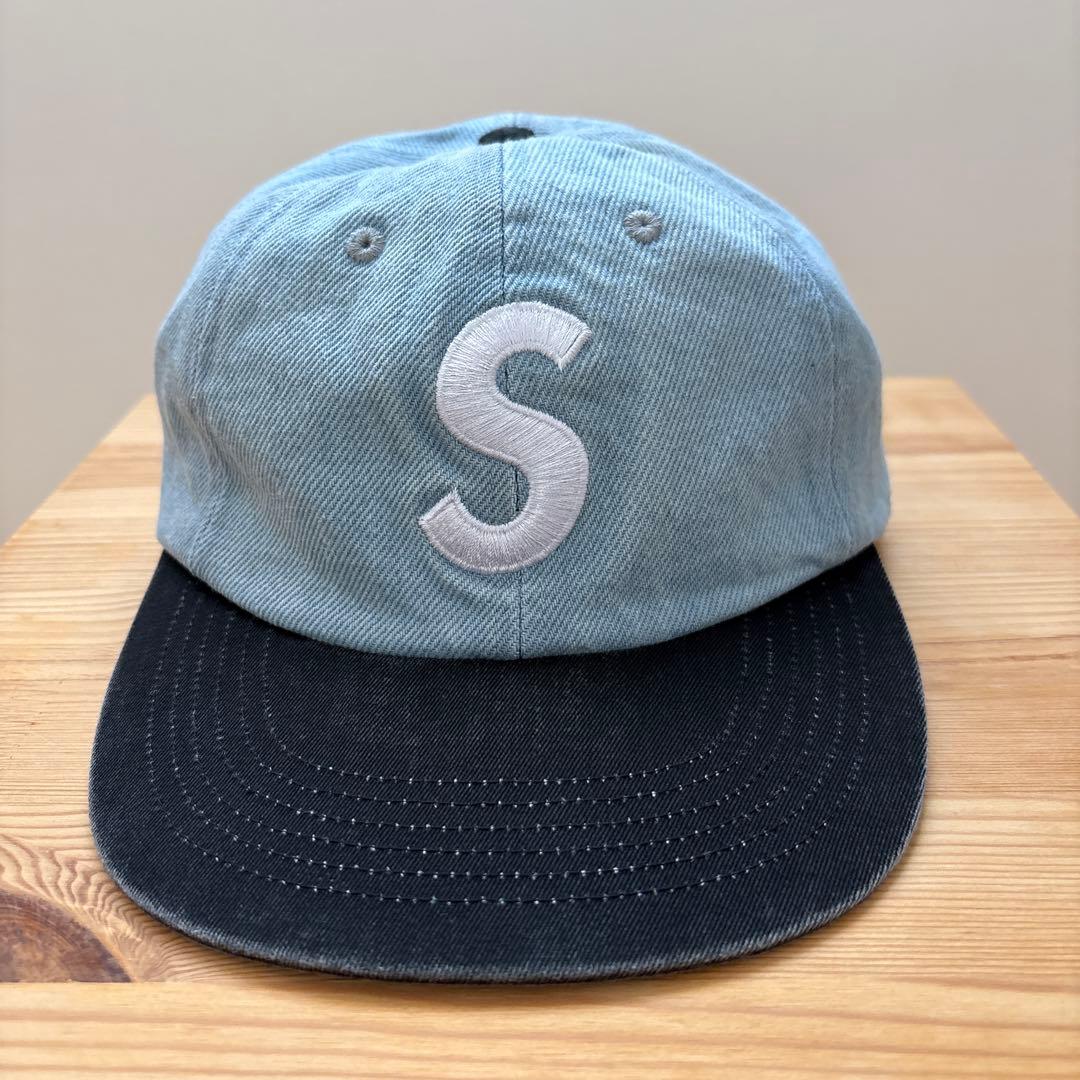 【美品】supreme s logo 6panel cap シュプリームキャップ