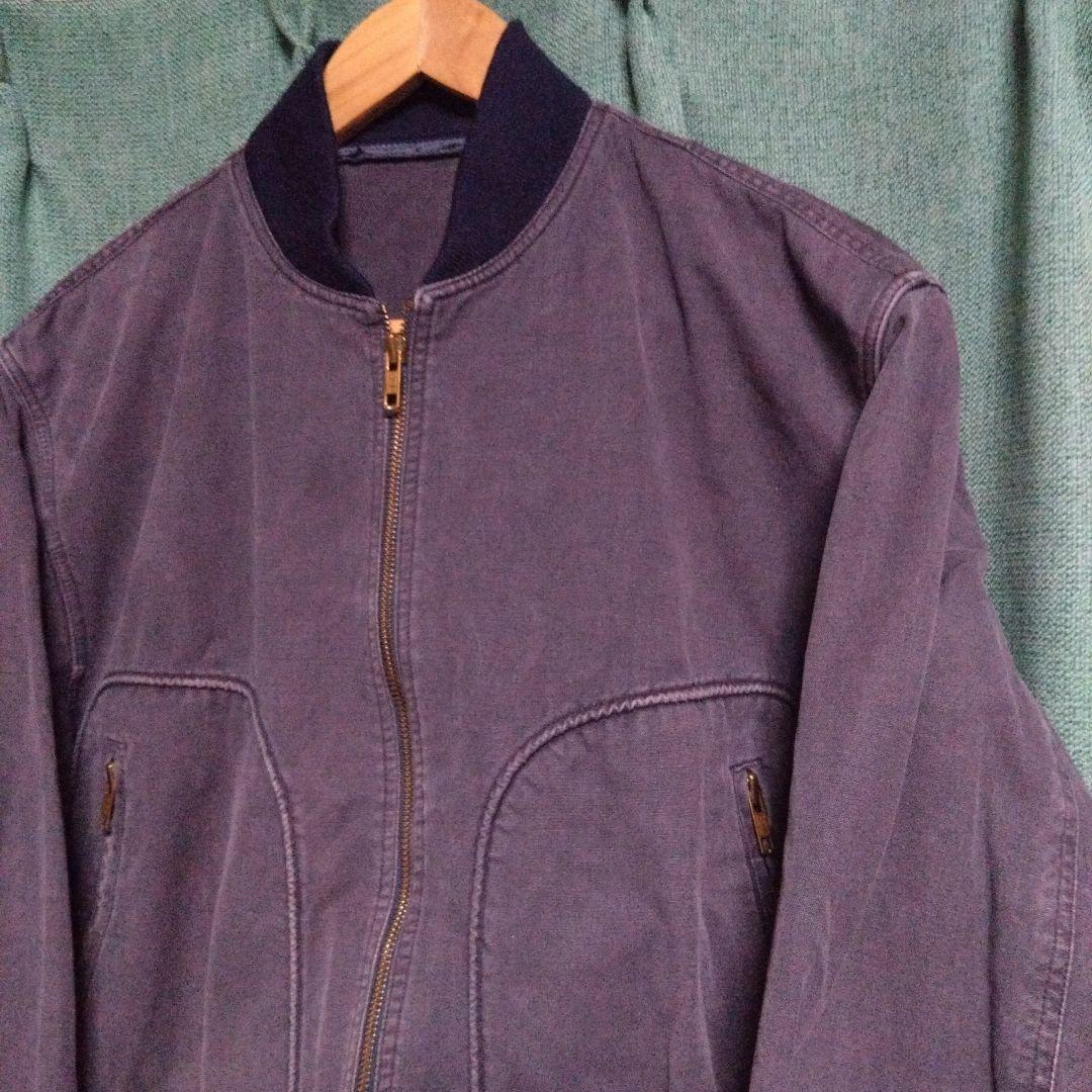 MEN'S BIGIメンズビギバックロゴ綿ブルゾンジャケット