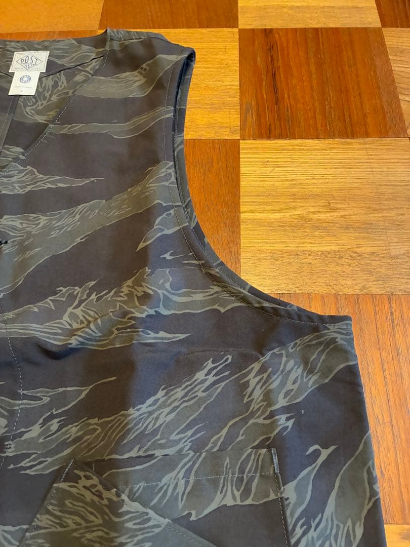 【新品】ポストオーバーオールズ DEE BEST タイガーカモ柄　サイズL