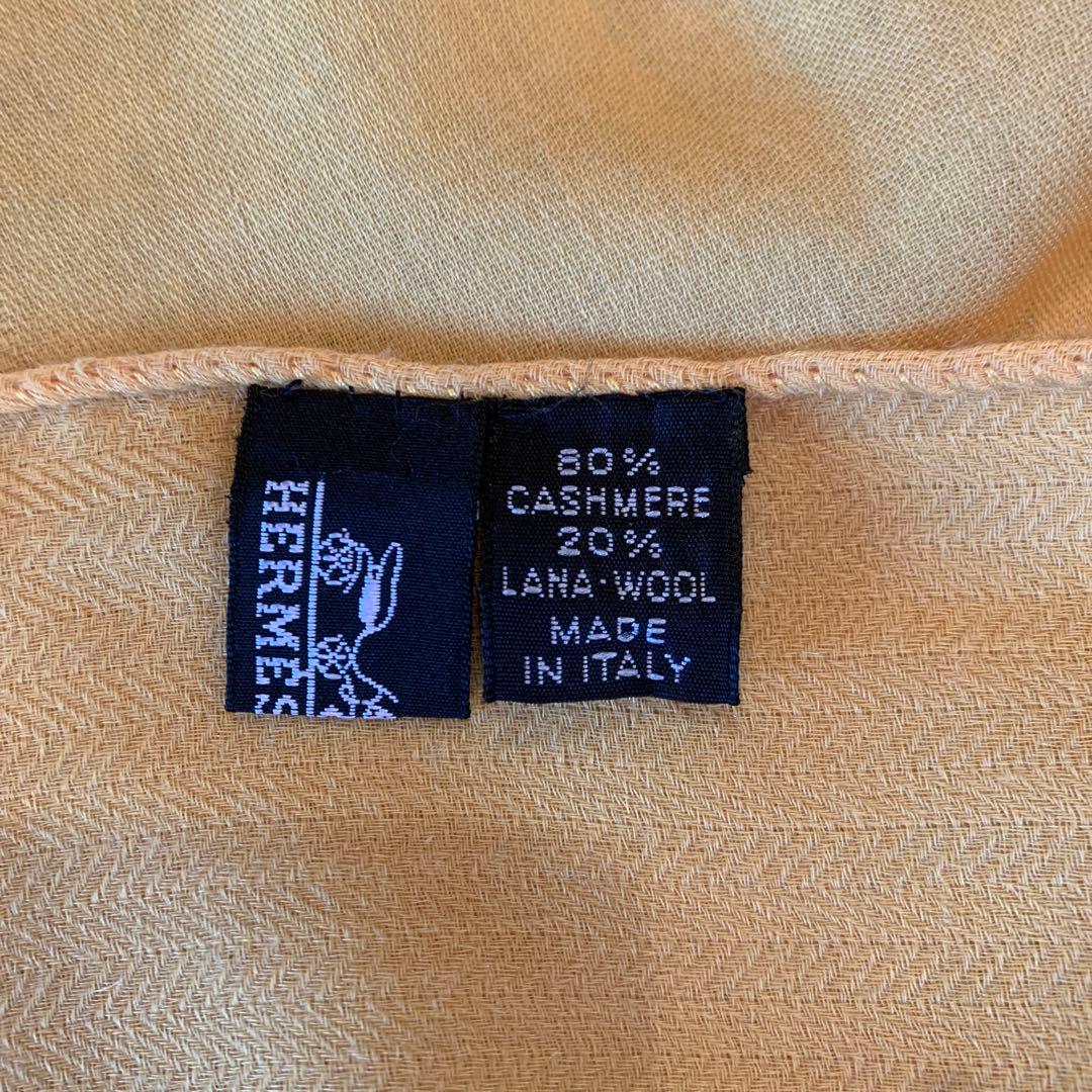 値下げ‼️エルメスHERMES 大判ストールカシミヤ80%ウール 20%ショール