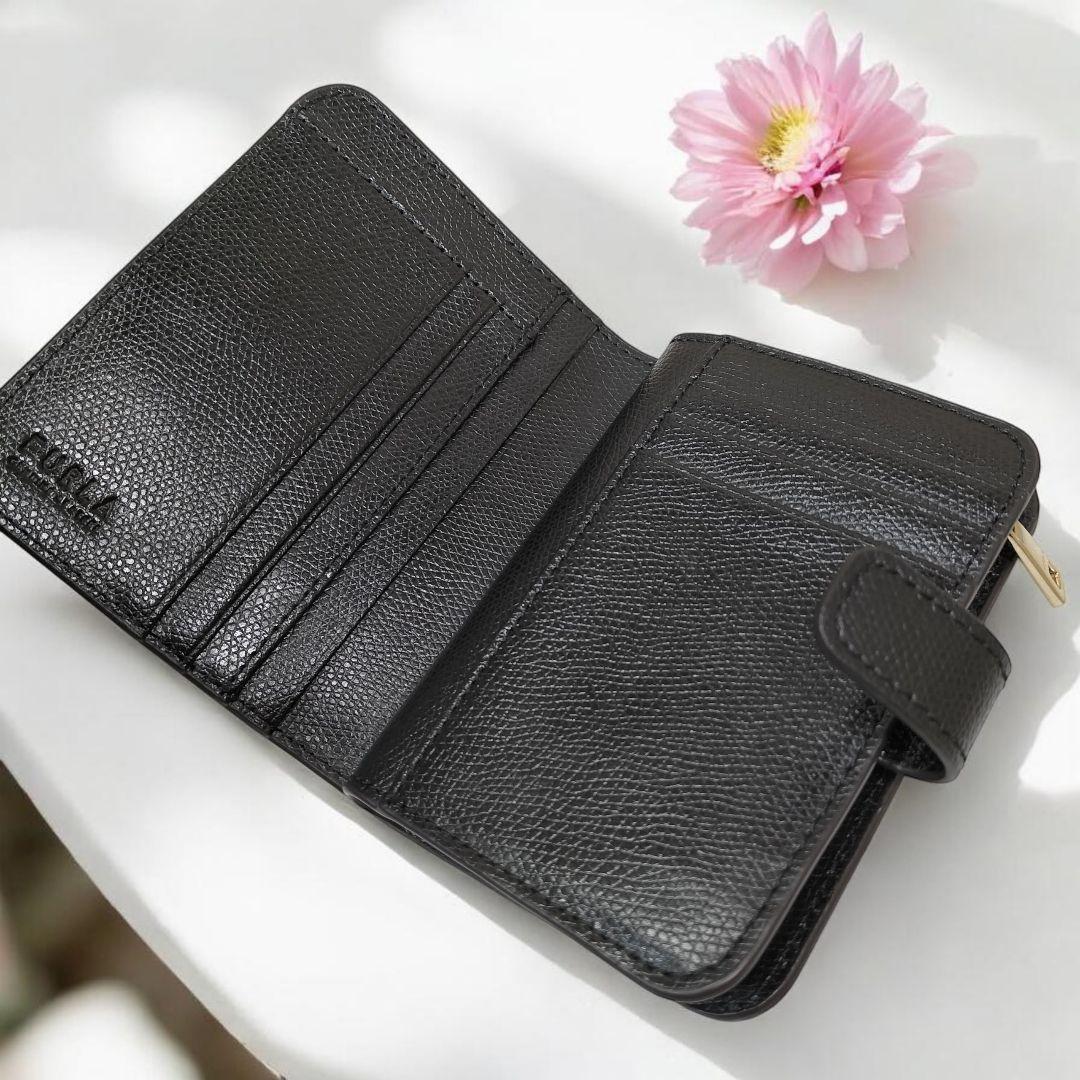 ✨美品✨ FURLA CameliaS 二つ折り財布 ブラック レザー 正規品