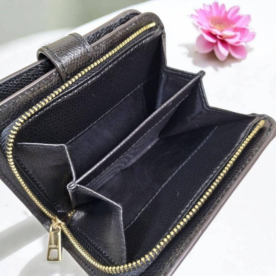 ✨美品✨ FURLA CameliaS 二つ折り財布 ブラック レザー 正規品