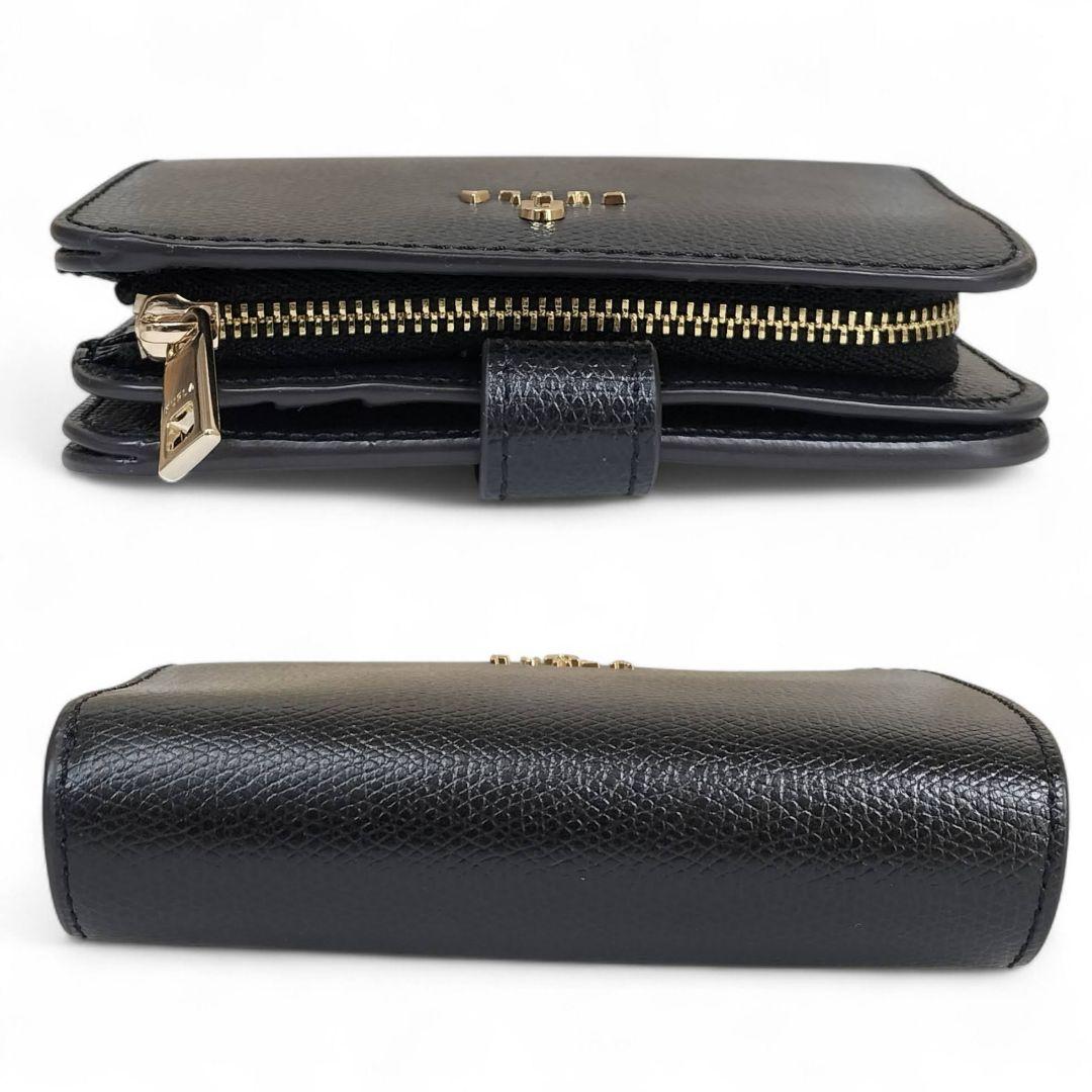 ✨美品✨ FURLA CameliaS 二つ折り財布 ブラック レザー 正規品